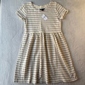 GAP Cream and Rainbow Striped Kids Dress